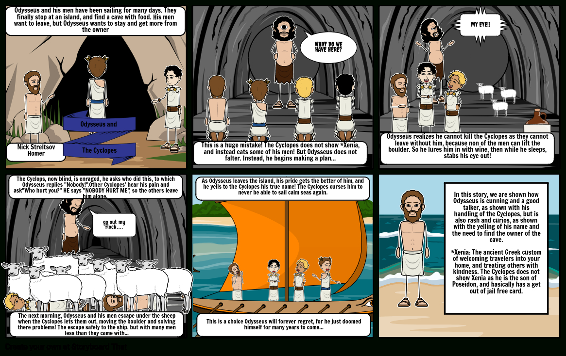 Cyclops Story Storyboardbilboswaggins With Regard To Get Out Of Jail Free Card Template