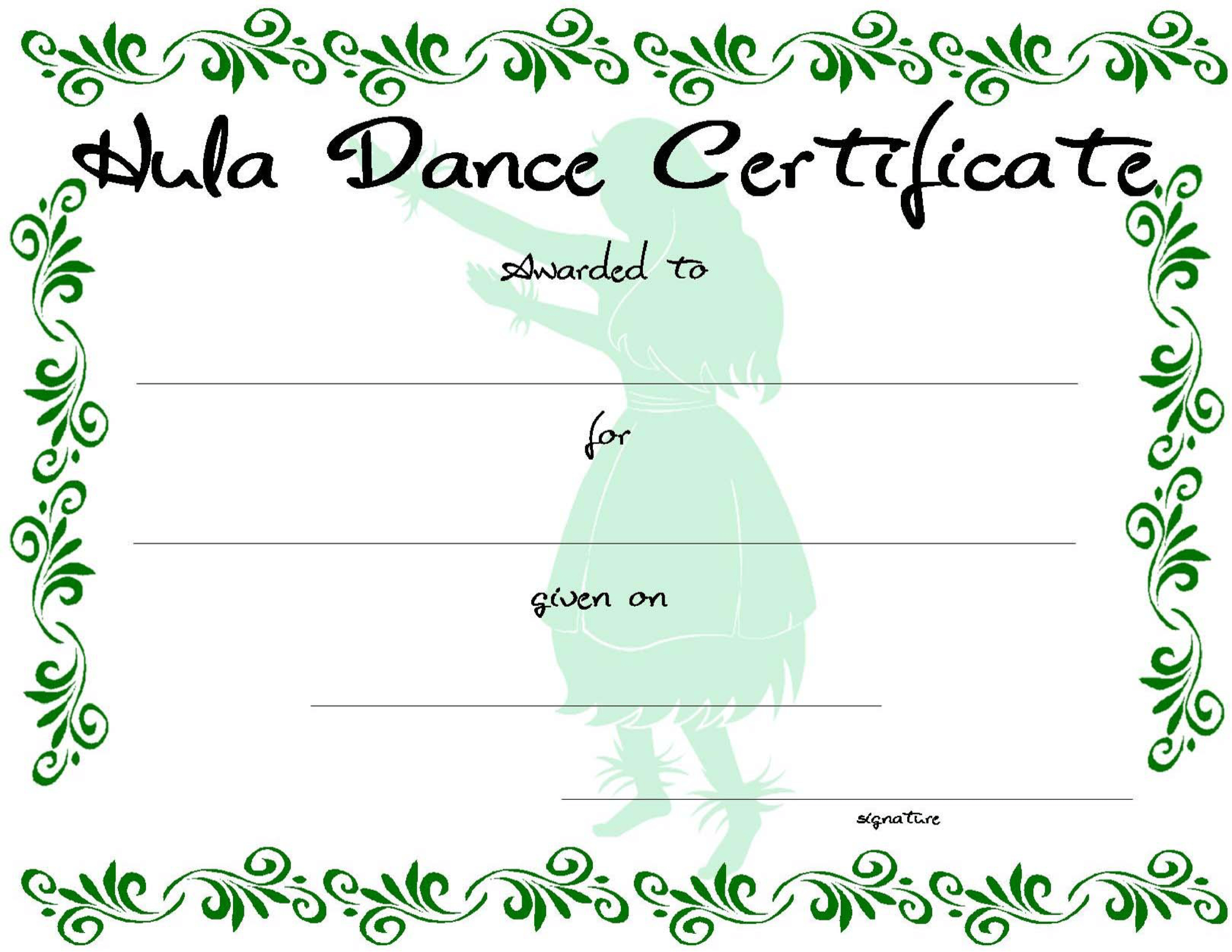 Dance Certificate | Templates At Allbusinesstemplates Pertaining To Dance Certificate Template