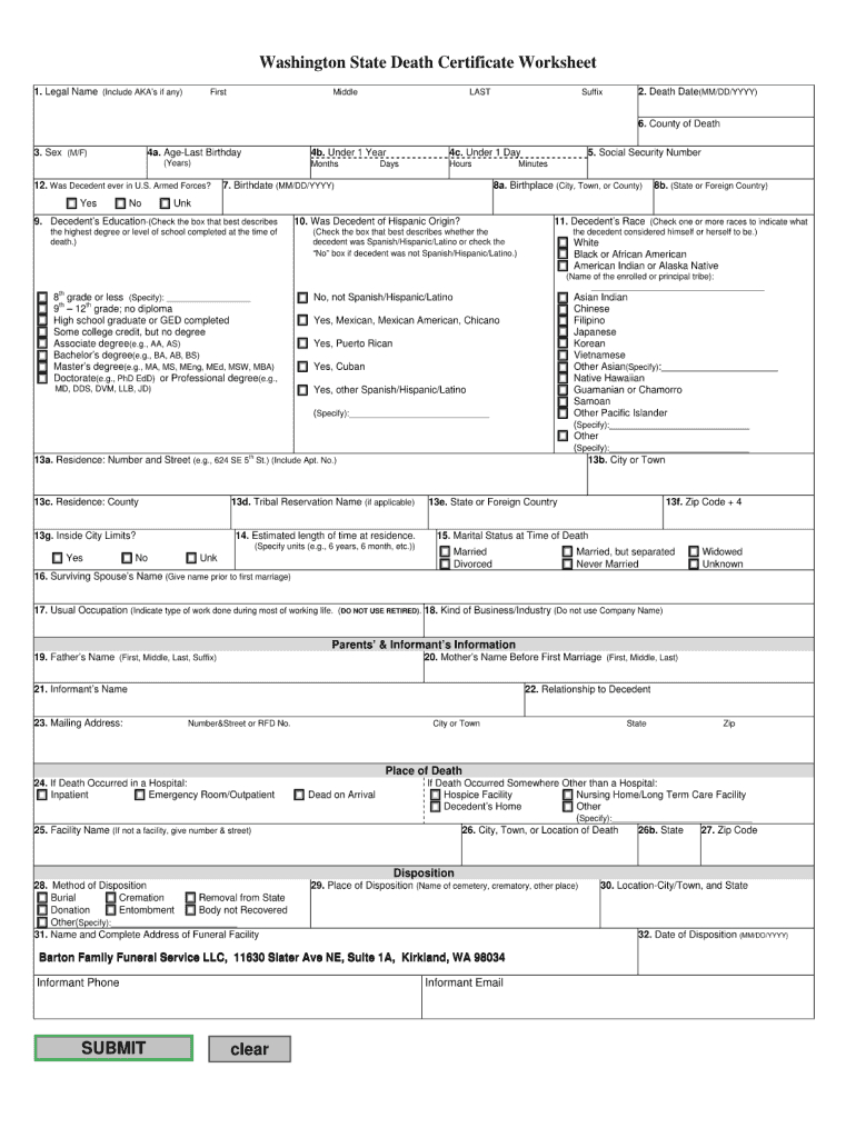 Death Certificate Form – Fill Online, Printable, Fillable With Regard To Baby Death Certificate Template