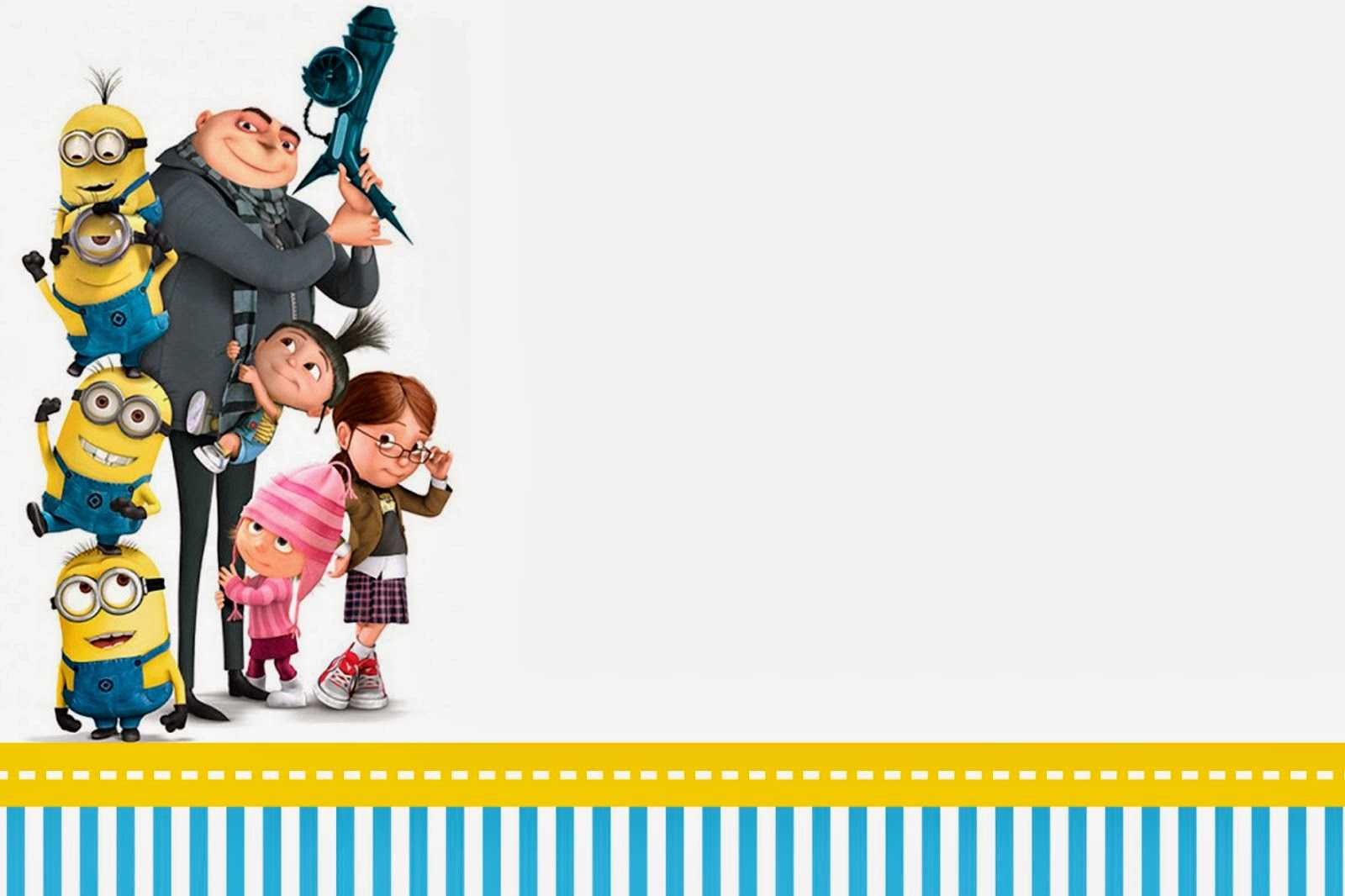 Despicable Me: Invitations And Party Free Printables. – Oh Inside Minion Card Template