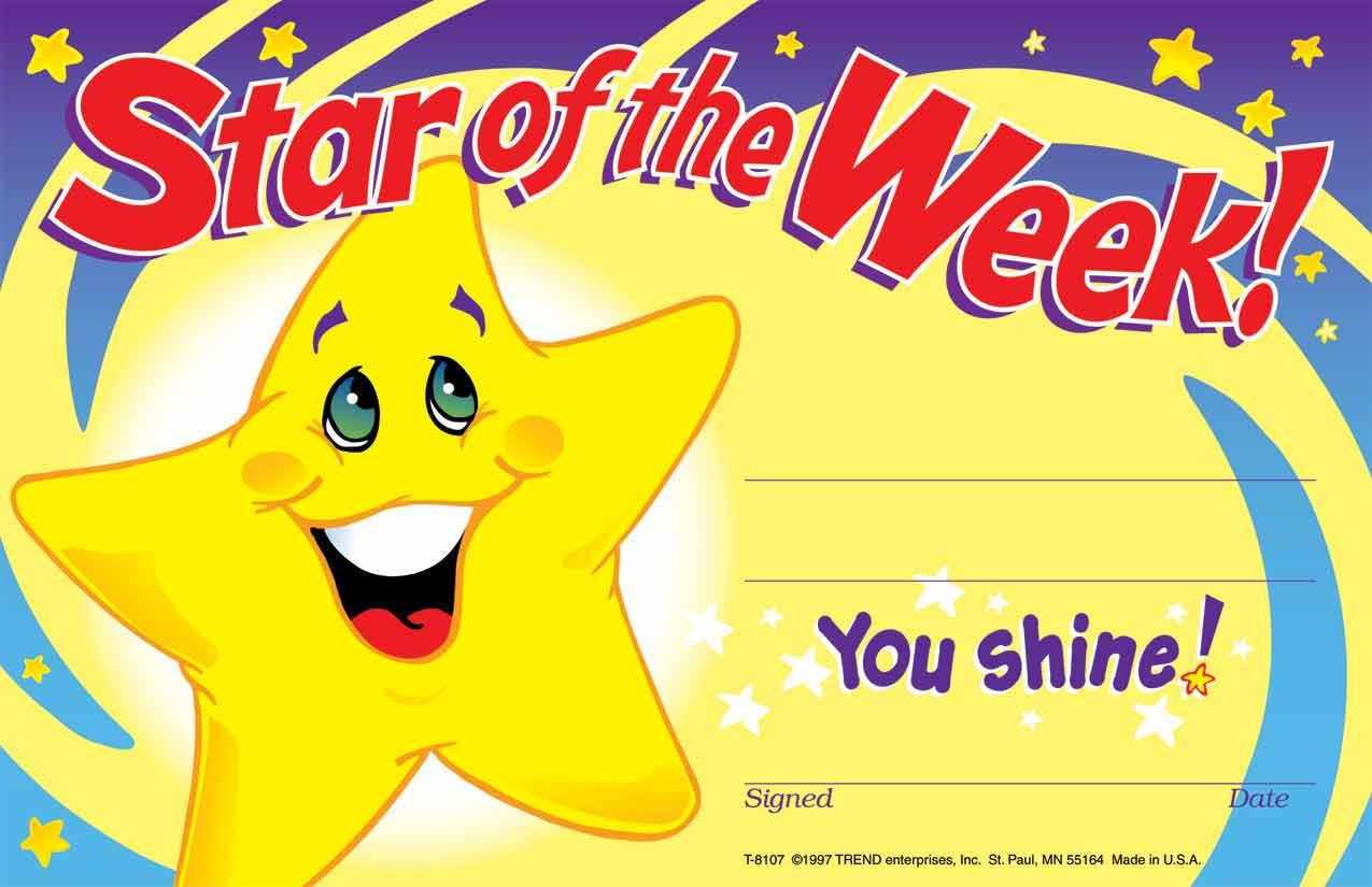 Details About 30 Childrens Star Of The Week 'you Shine' Reward Recognition  Certificate Awards Intended For Star Of The Week Certificate Template