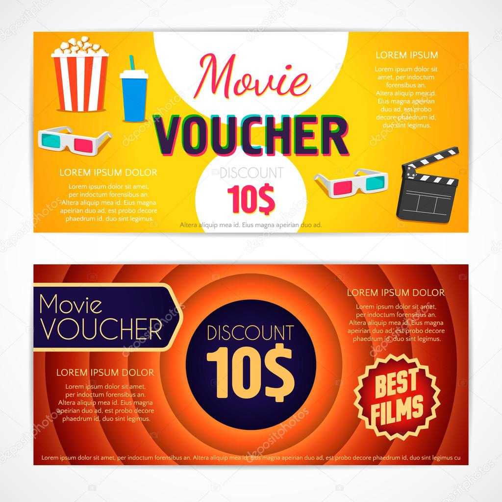 Discount Voucher Movie Template, Cinema Gift Certificate With Movie Gift Certificate Template