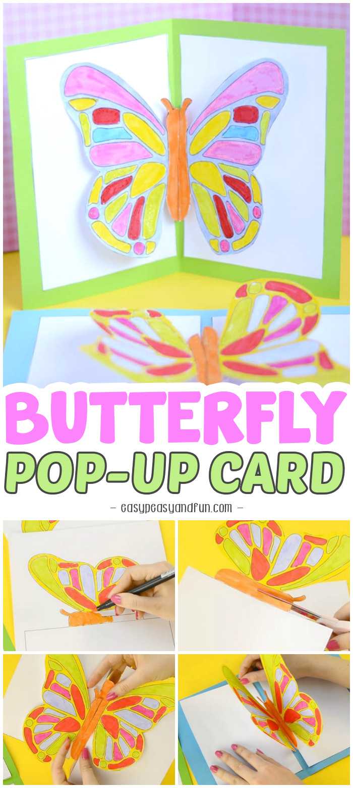 Diy Butterfly Pop Up Card With A Template – Easy Peasy And Fun With Regard To Diy Pop Up Cards Templates