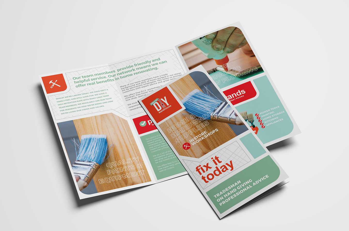 Diy Tool Supply Tri Fold Brochure Template In Psd, Ai Within Membership Brochure Template