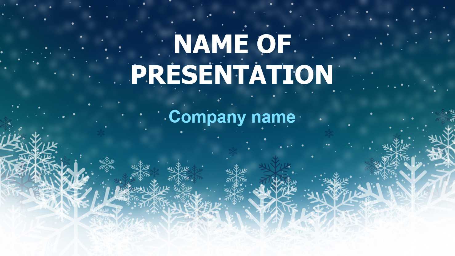 Download Free Deep Snow Powerpoint Template And Theme For With Snow Powerpoint Template