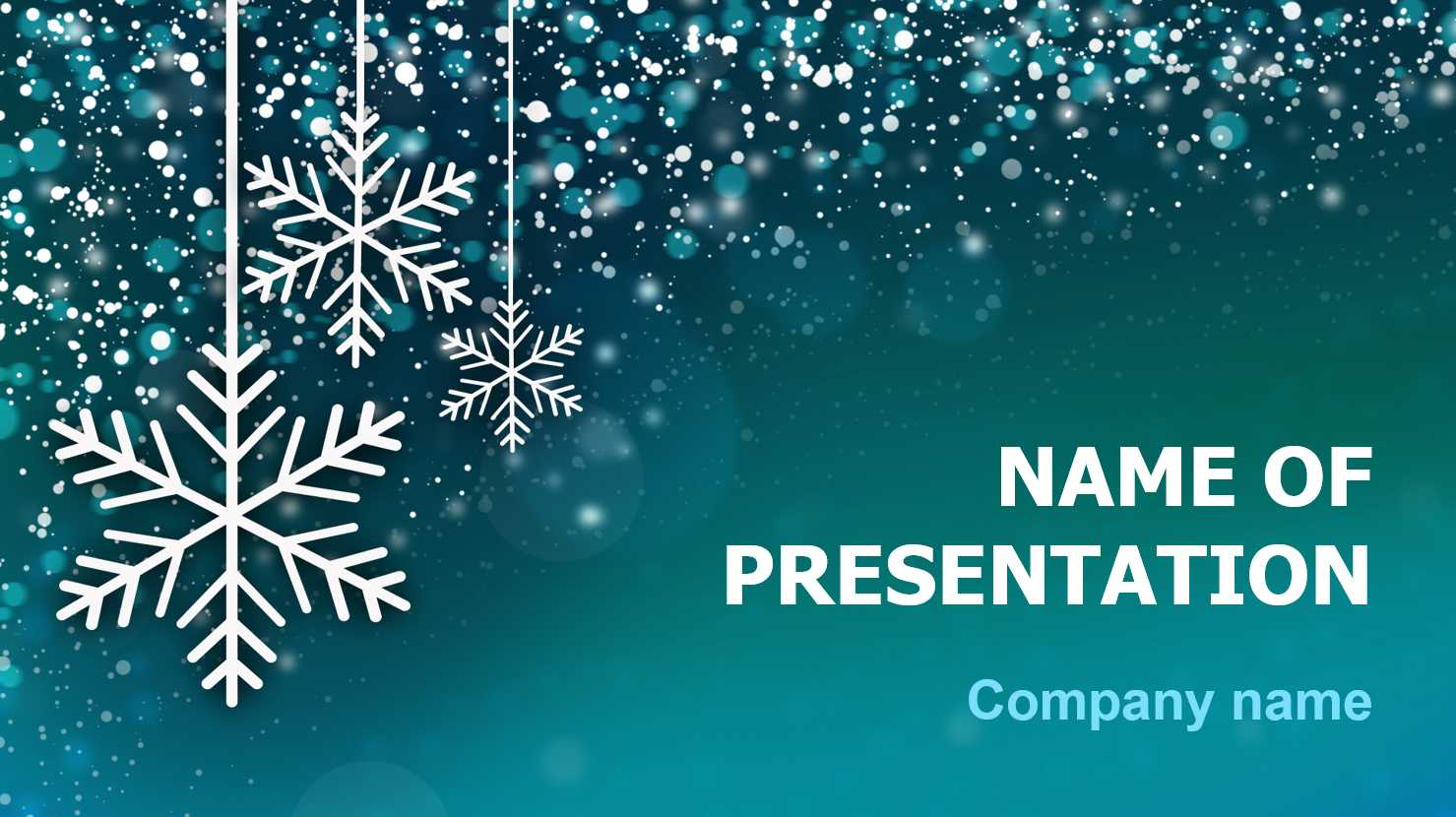 Download Free Snowing Snow Powerpoint Theme For Presentation Regarding