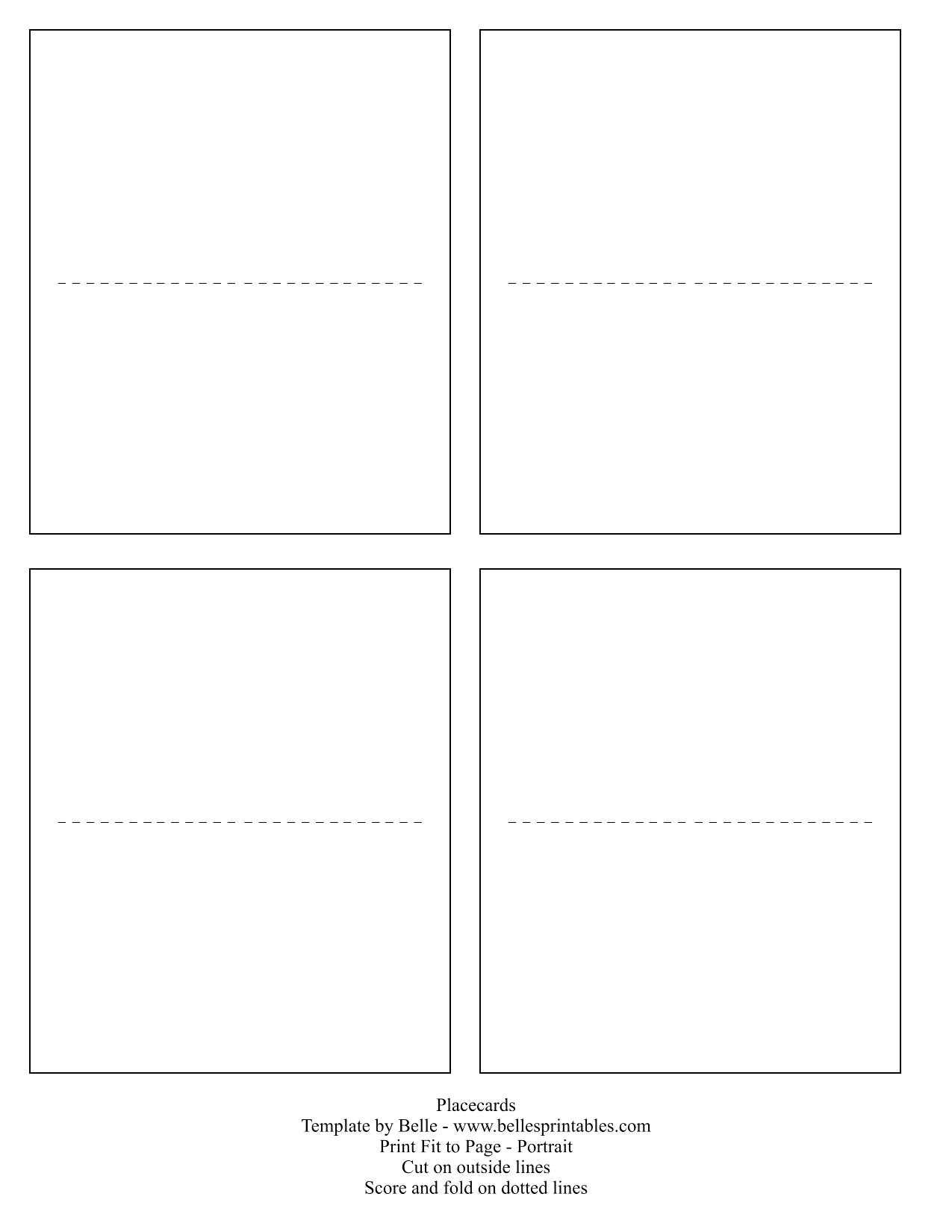 Dreaded Place Card Template Word Ideas 4 Per Sheet Name Free Pertaining To Amscan Imprintable Place Card Template