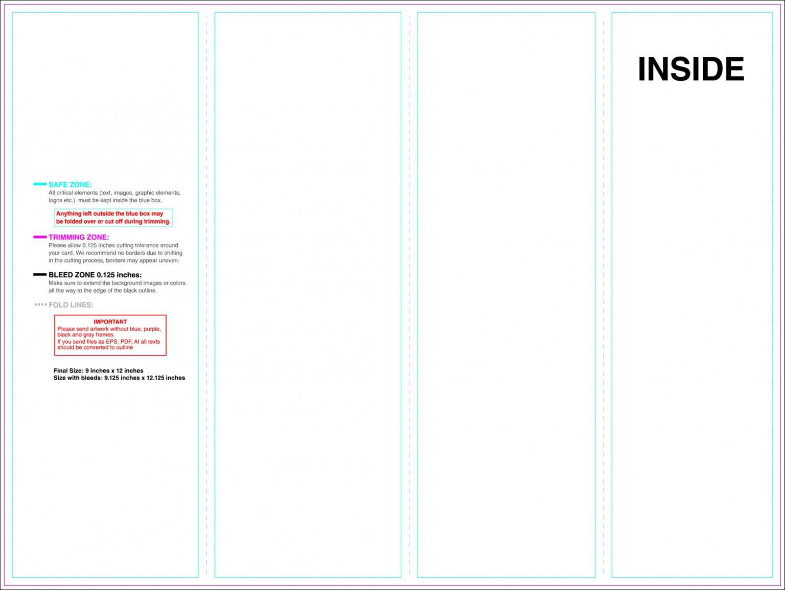 Dreaded Quad Fold Brochure Template Ideas 4 Panel Indesign ...