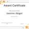 √ Free Printable Award Certificate Design | Templateral Regarding Free Printable Blank Award Certificate Templates