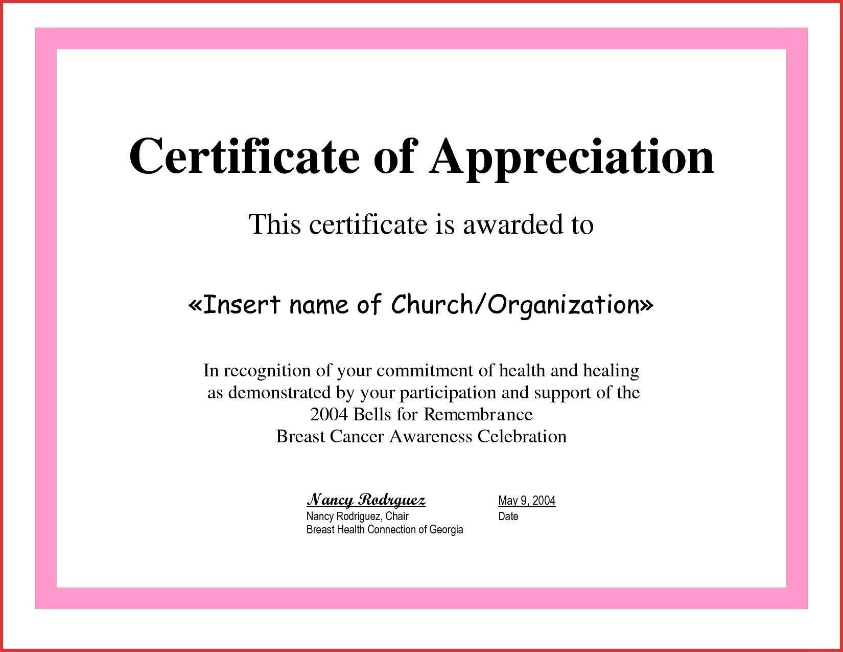❤️ Sample Certificate Of Appreciation Form Template❤️ Throughout Volunteer Certificate Template