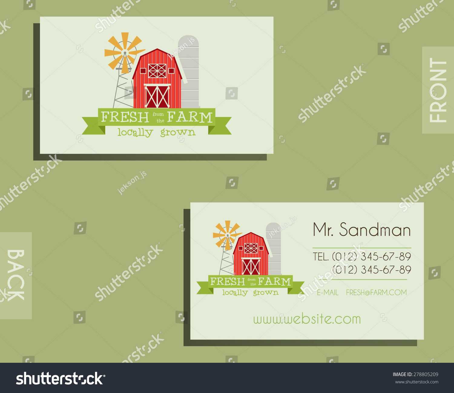 Eco Organic Visiting Card Template Natural Stock Vector With Bio Card Template