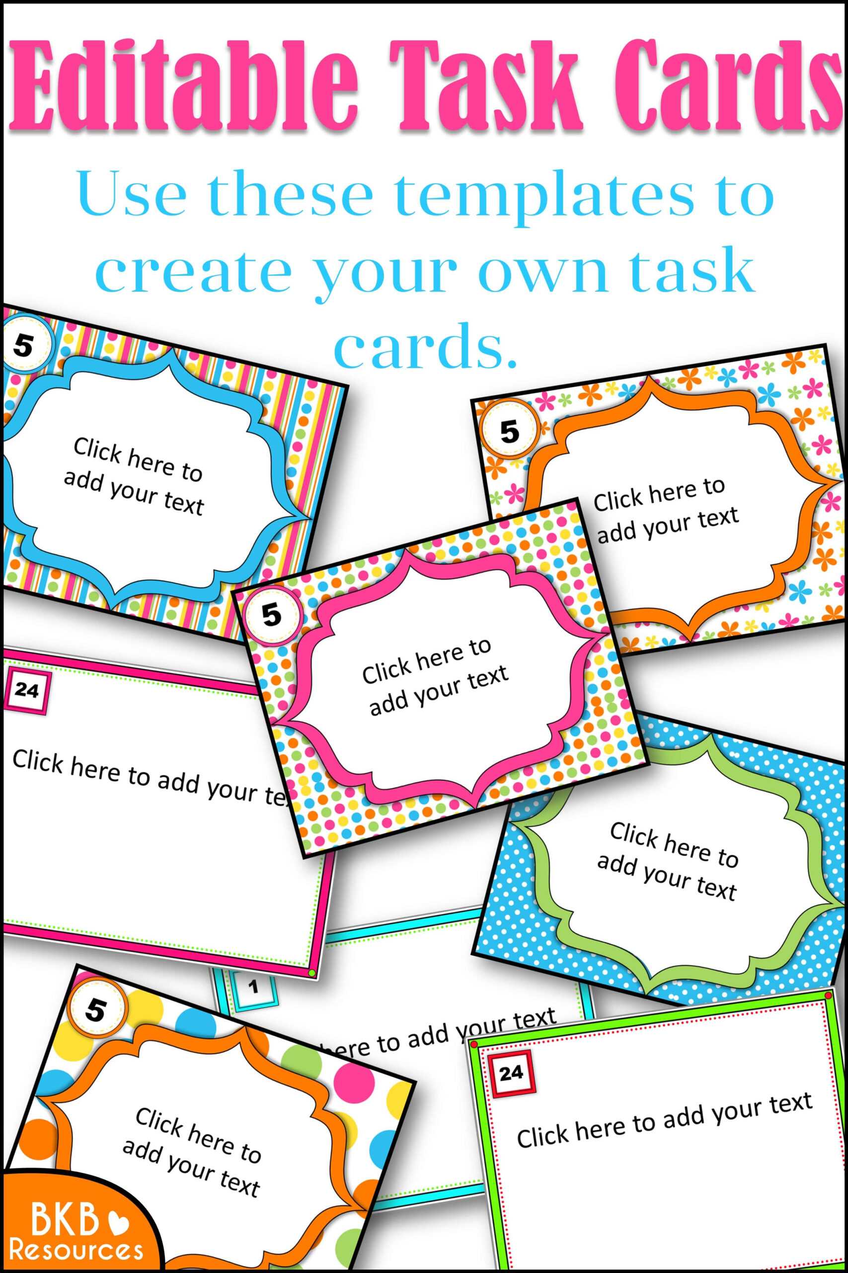 Editable Task Card Templates – Bkb Resources In Task Card Template