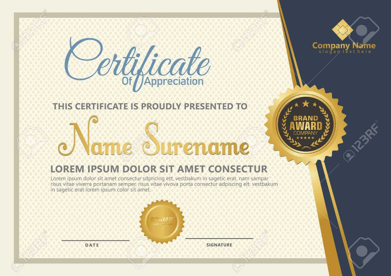 Elegant Certificate Template Vector With Luxury And Modern Pattern.. Intended For Elegant Certificate Templates Free