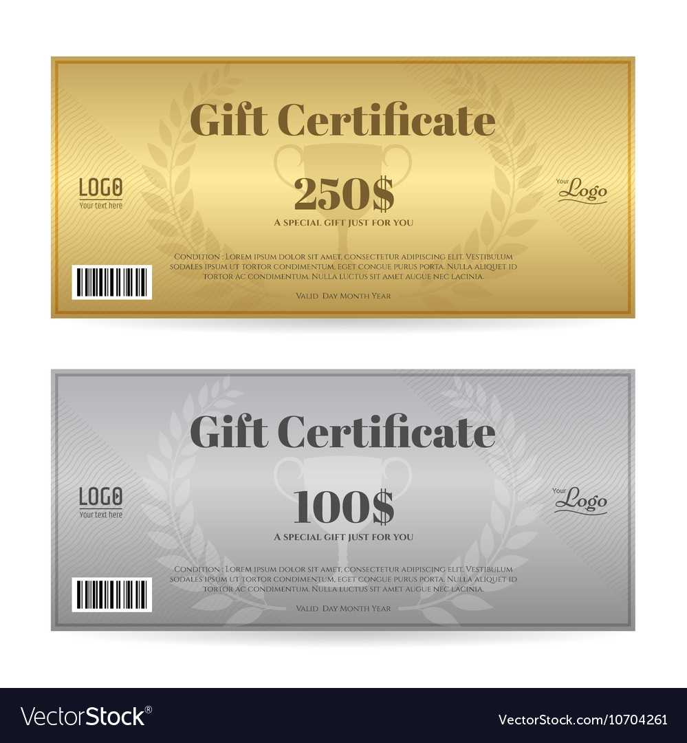 Elegant Gift Certificate Or Gift Voucher Template Inside Elegant Gift Certificate Template