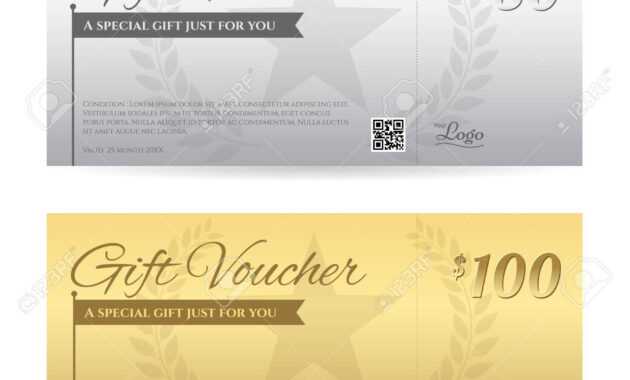 Elegant Gift Voucher Or Gift Card Certificate Template In Gold.. in Elegant Gift Certificate Template
