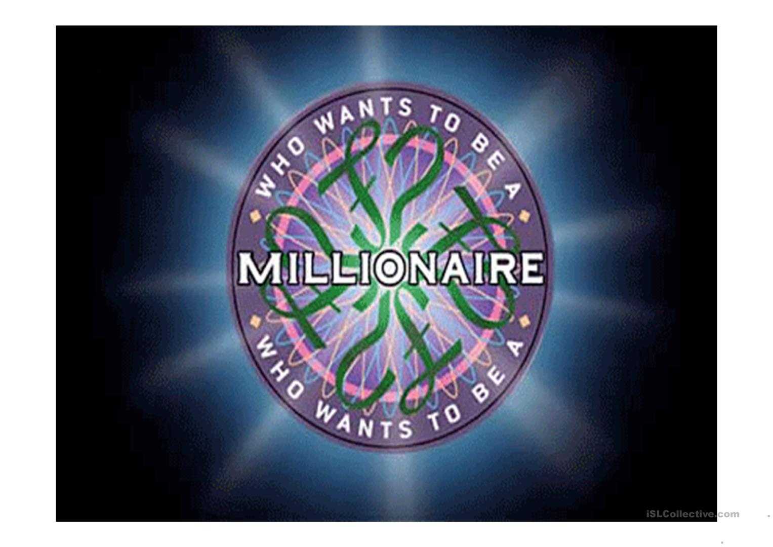 English Esl Millionaire Powerpoint Presentations – Most For Who Wants To Be A Millionaire Powerpoint Template