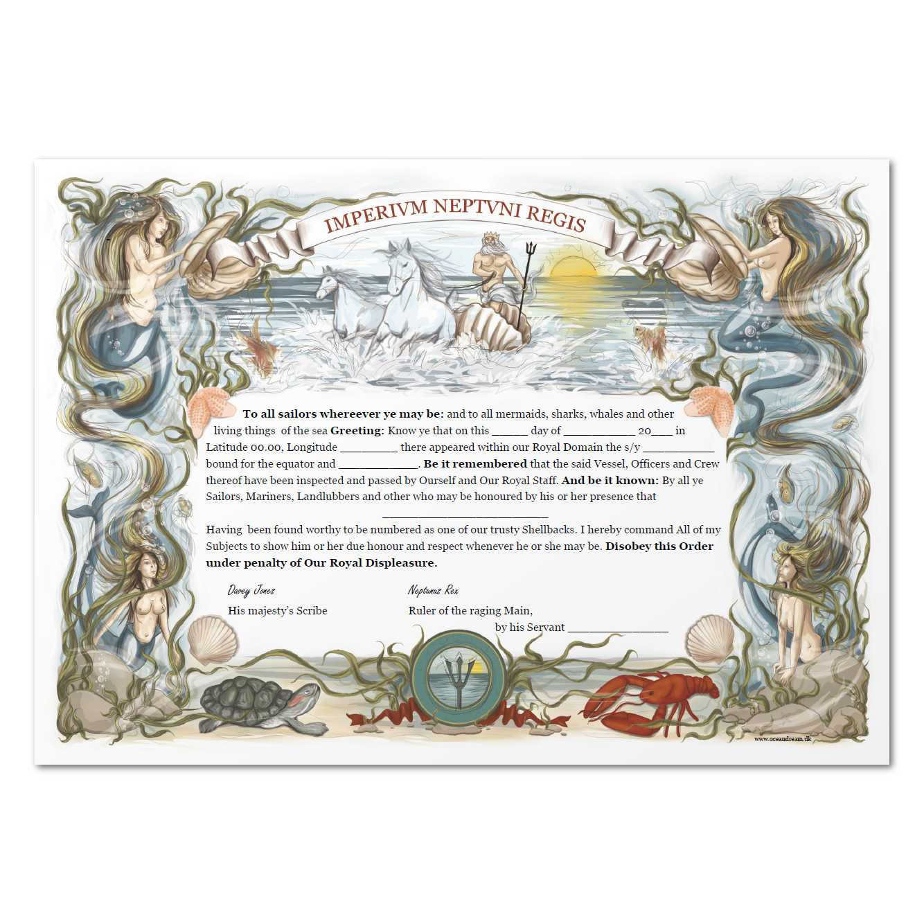 Equator Certificate In Crossing The Line Certificate Template