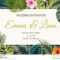 Exotic Tropical Jungle Wedding Event Invitation Stock Vector for Event Invitation Card Template