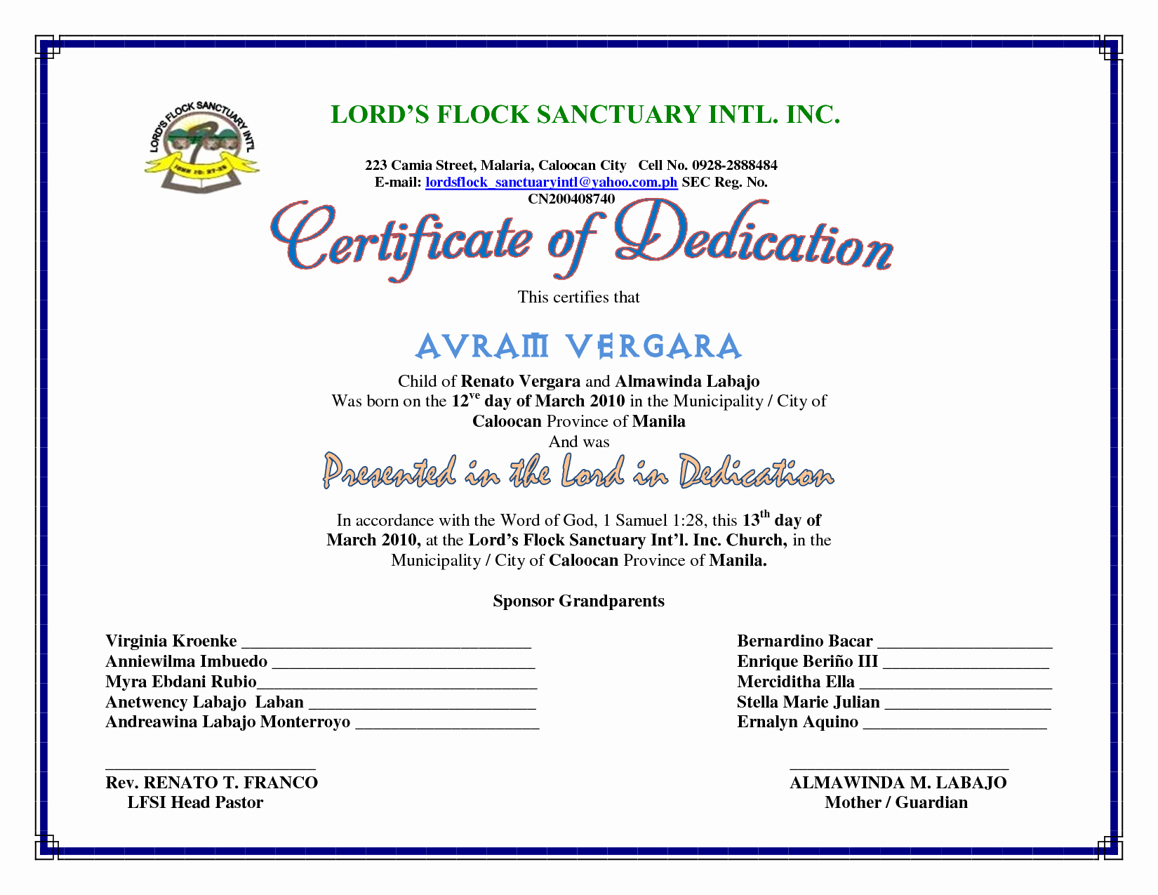 F096280 30 Baby Dedication Certificate Templates Throughout Baby Dedication Certificate Template