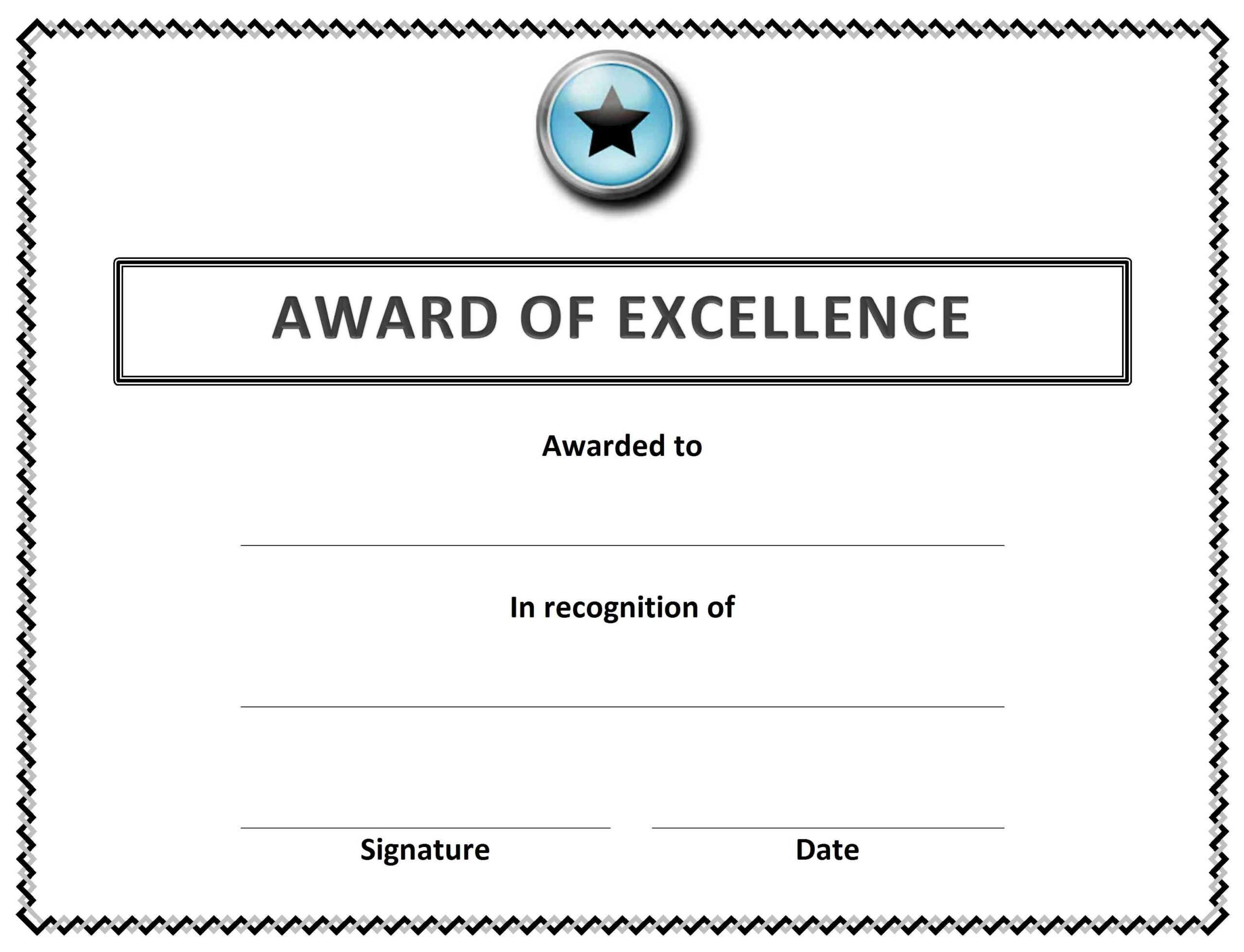 🥰 Free Sample Of Certificate Of Award Templates🥰 Intended For Certificate Of Achievement Template Word