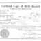 🥰free Printable Certificate Of Birth Sample Template🥰 Throughout Baby Death Certificate Template