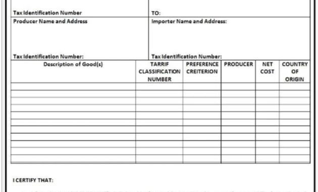 🥰free Printable Certificate Of Origin Form Template [Pdf inside Certificate Of Origin For A Vehicle Template