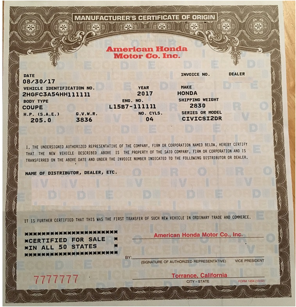 🥰free Printable Certificate Of Origin Form Template [Pdf Throughout Certificate Of Origin For A Vehicle Template