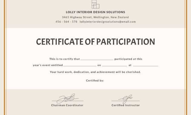 🥰free Printable Certificate Of Participation Templates (Cop)🥰 throughout Templates For Certificates Of Participation