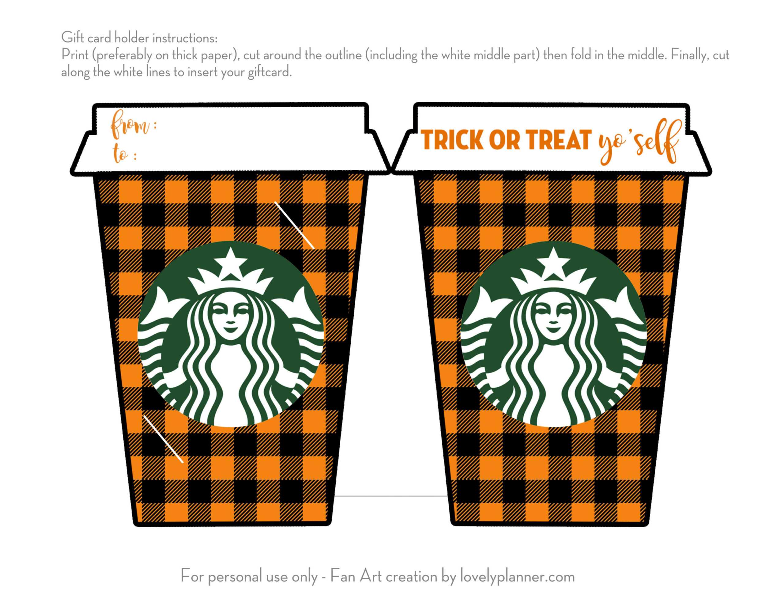 Fall "thanks A Latte" Starbucks Gift Card Holder – Free With Thanks A Latte Card Template