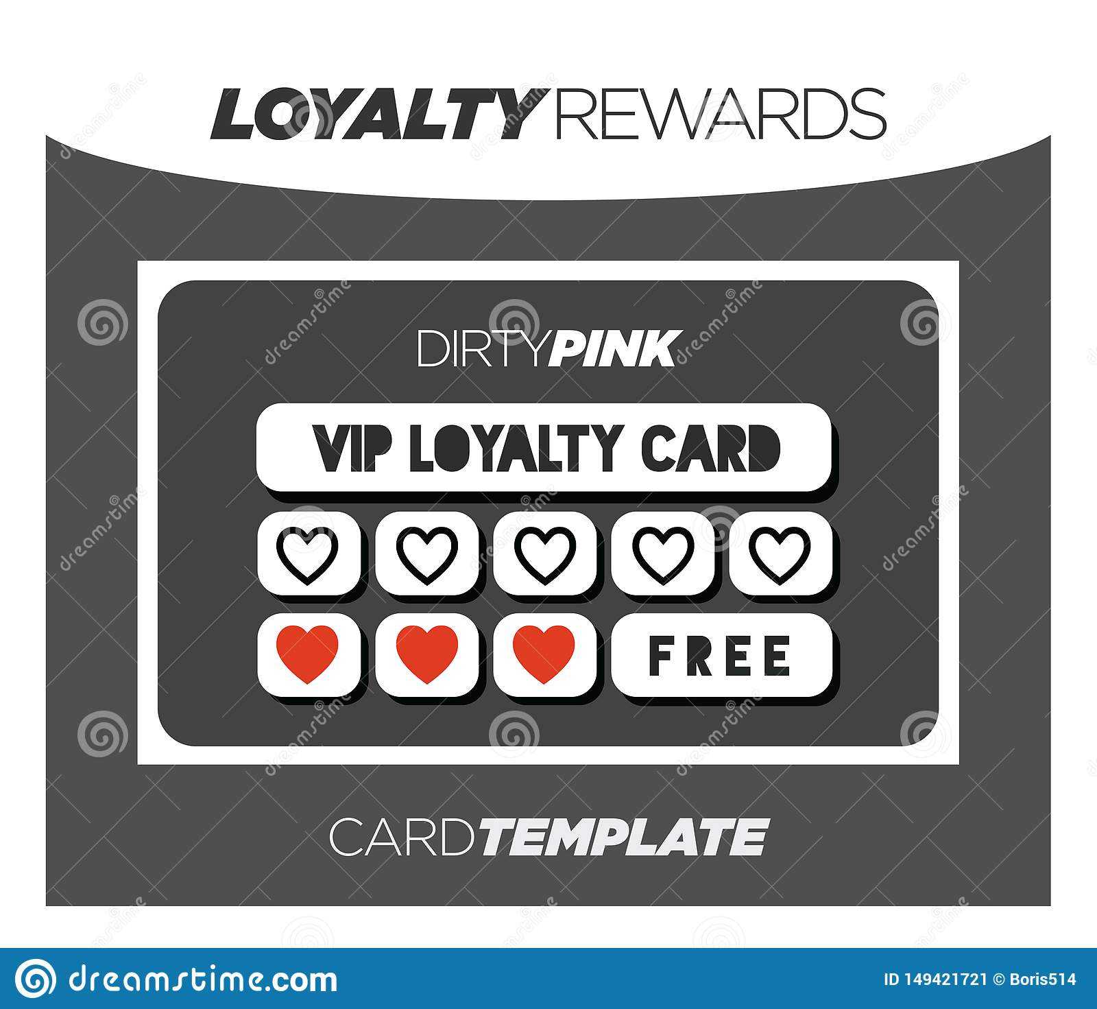 Fancy And Modern Black Loyalty Card Template Stock In Customer Loyalty Card Template Free