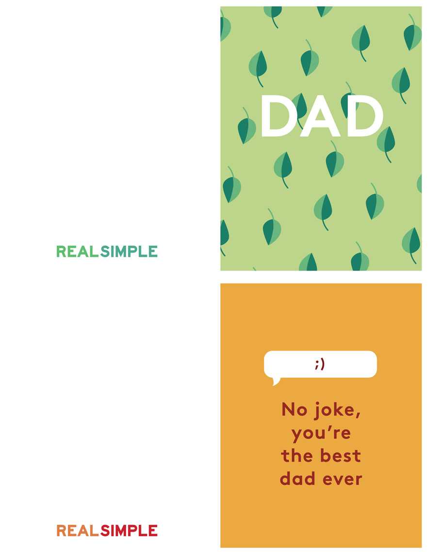 Father's Day Printable Cards | Real Simple | Real Simple Within Fathers Day Card Template