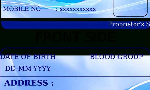File:id-Card-Template.svg - Wikimedia Commons inside Personal Identification Card Template