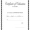 Fillable Online Printable Certificate Of Ordination Inside Ordination Certificate Template