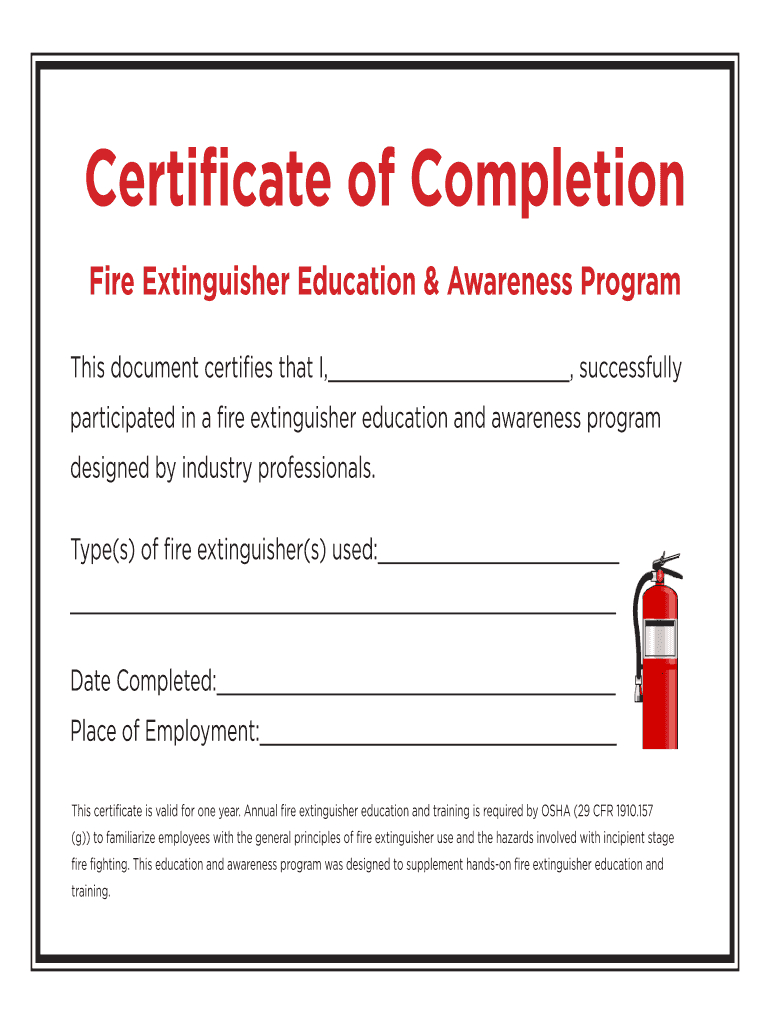 Fire Extinguisher Certificate Pdf - Fill Online, Printable Pertaining To Fire Extinguisher Certificate Template