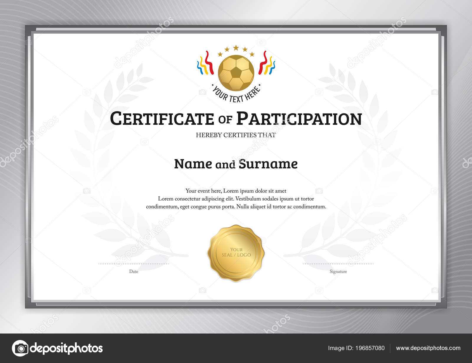 Football Award Certificate | Certificate Template Football Pertaining To Football Certificate Template