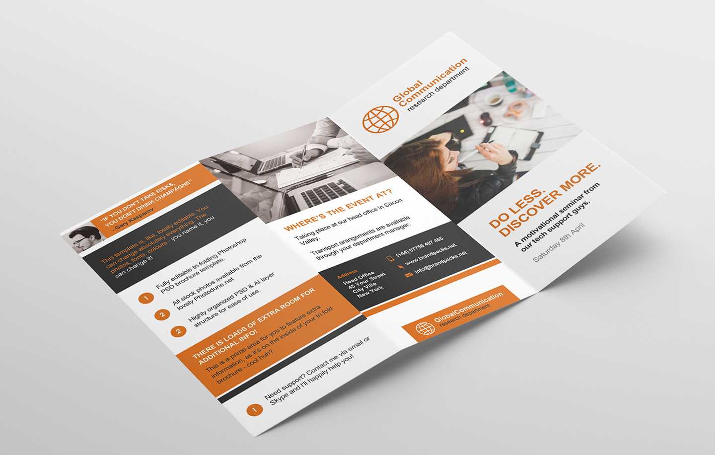 Free 3 Fold Brochure Template For Photoshop & Illustrator Intended For Brochure 3 Fold Template Psd