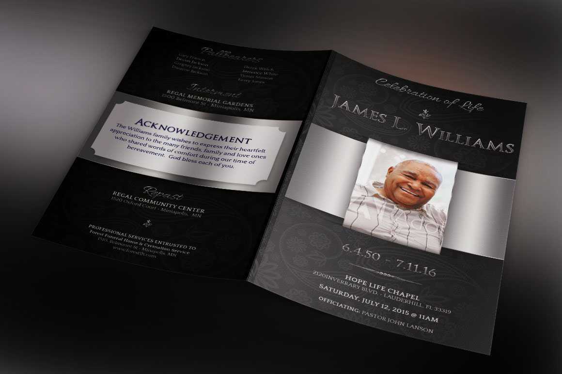 Free 32+ Remarkable Funeral Brochure Design Samples In Word Throughout Memorial Brochure Template