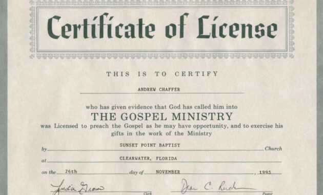 Free 8 Best Photos Of Printable Certificate Of License in Certificate Of License Template