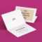 Free A7 Bi Fold Greeting / Invitation Card Mockup Psd Set For Card Folding Templates Free