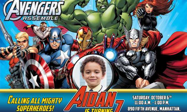 Free Avengers Birthday Invitation | Dioskouri Designs regarding Avengers Birthday Card Template