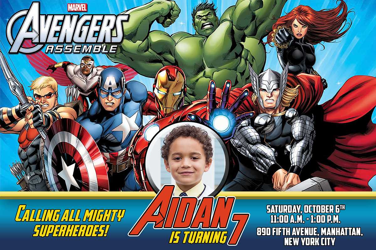 Free Avengers Birthday Invitation Dioskouri Designs Regarding 