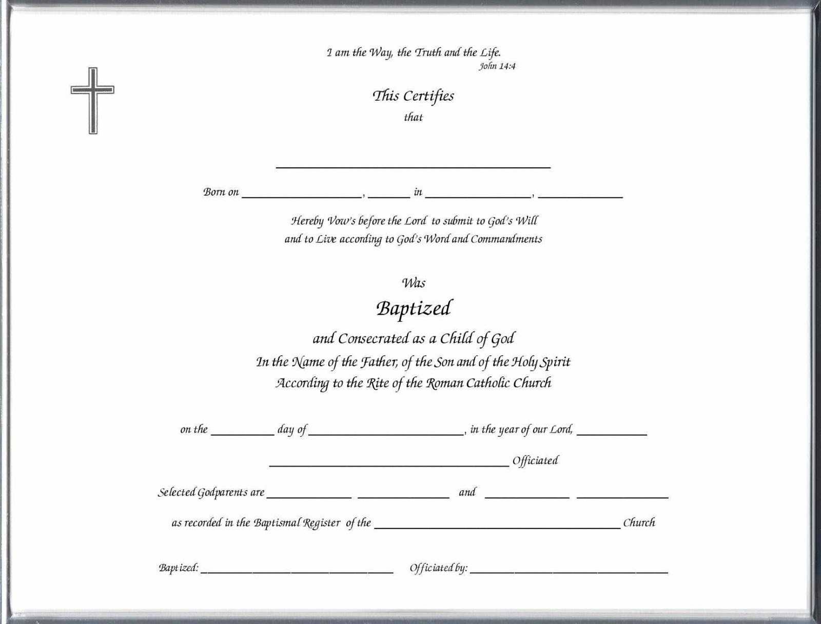 Free Baptism Certificate Template Download 200 Certificates Throughout Baptism Certificate Template Download