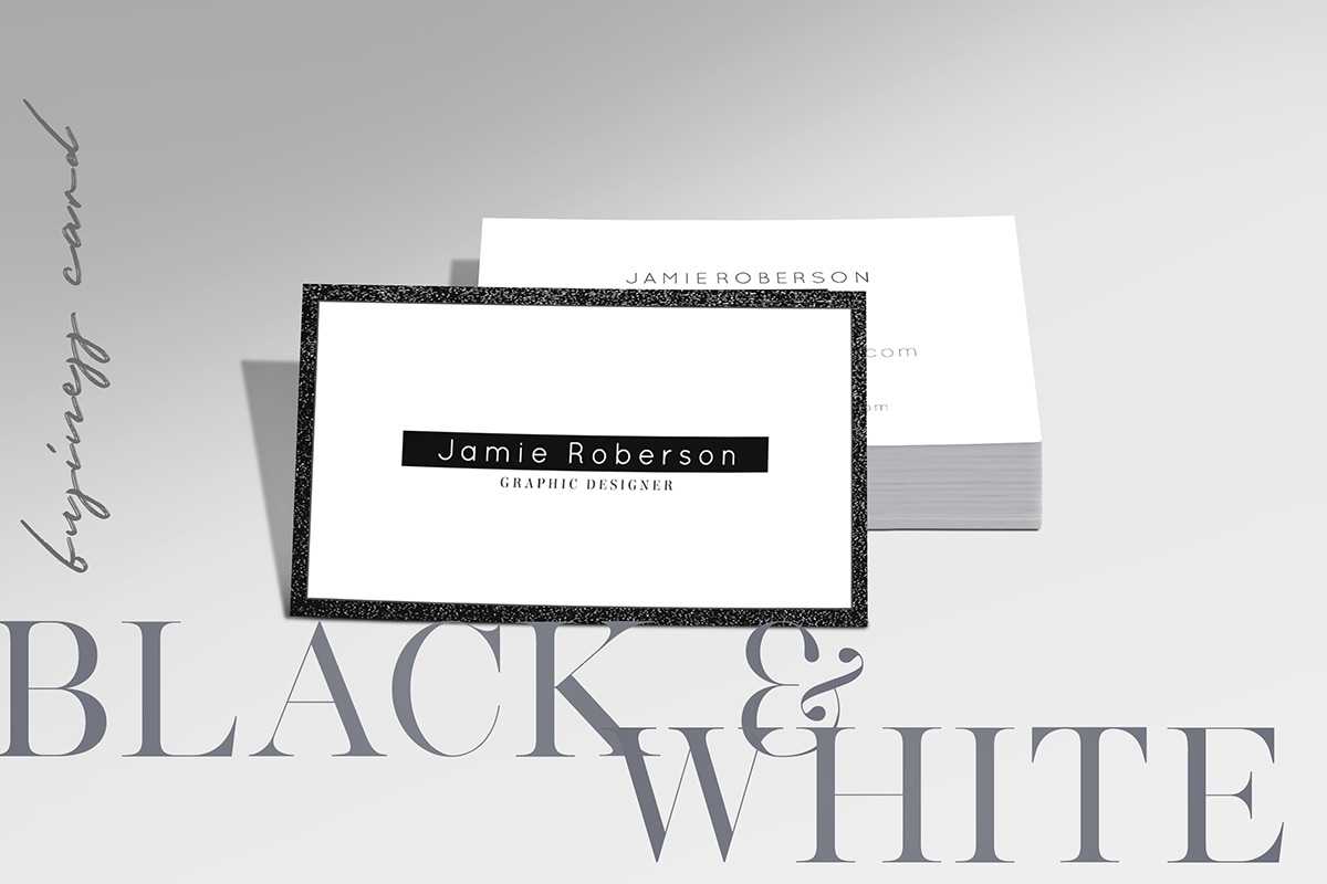 Free Black And White Business Card Psd Template – Creativetacos With Regard To Black And White Business Cards Templates Free
