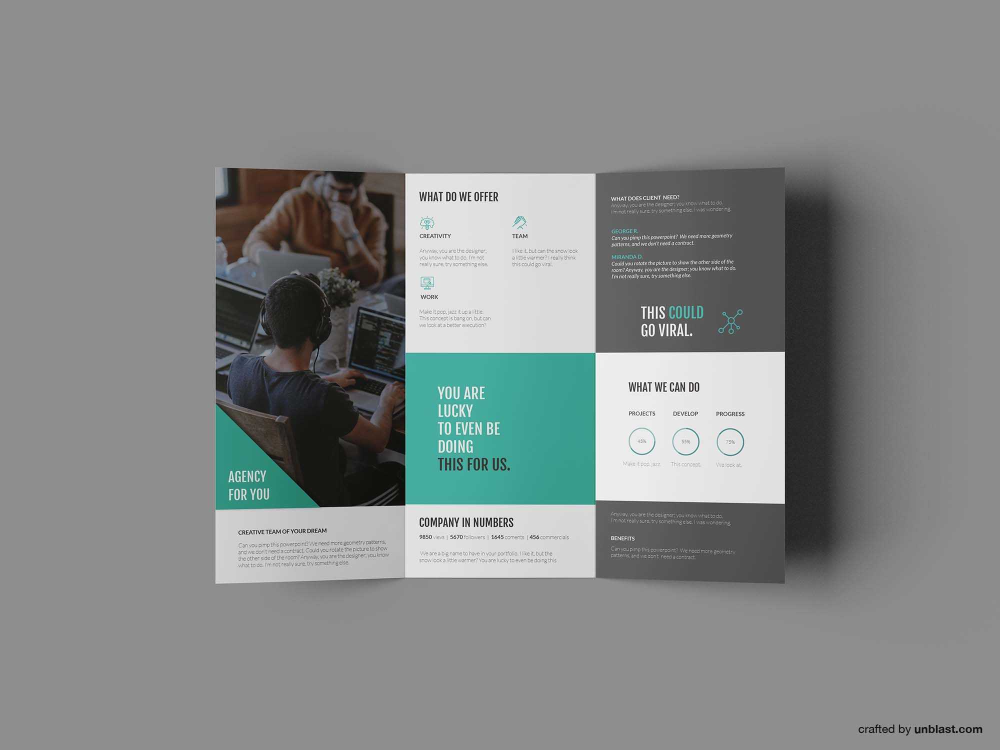 Free Business Trifold Brochure Template (Ai) With Regard To Ai Brochure Templates Free Download