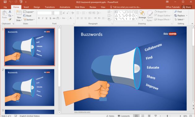 Free Buzzword Powerpoint Template inside Powerpoint Replace Template