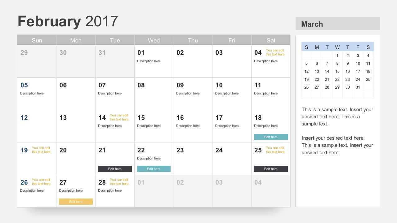 Free Calendar 2017 Template In Microsoft Powerpoint Calendar Template