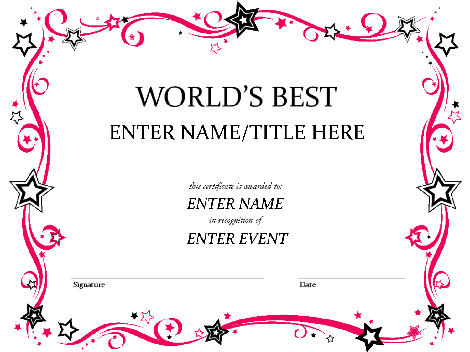 Free Certificate Template, Download Free Clip Art, Free Clip In Blank Award Certificate Templates Word