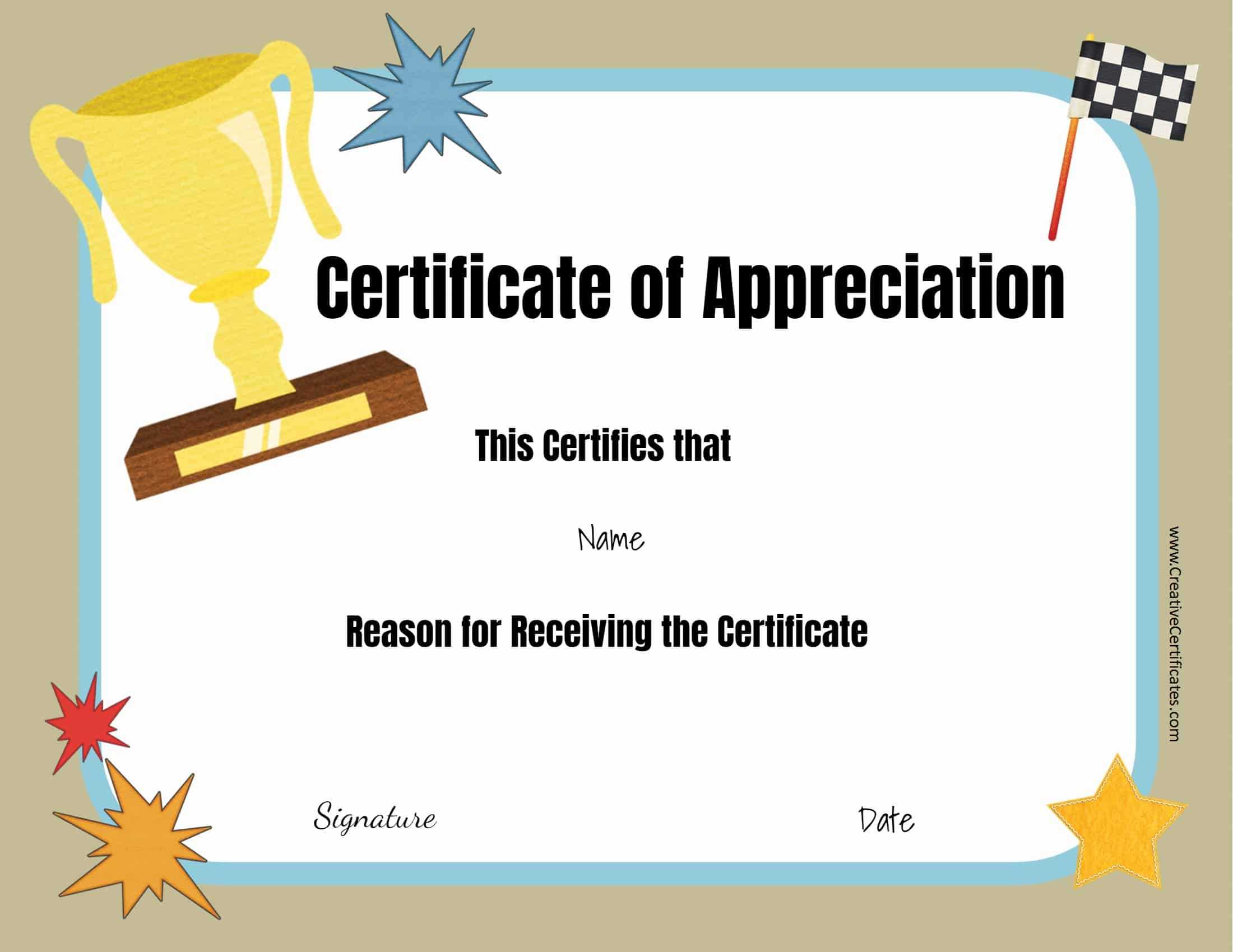 Free Certificate Templates With Funny Certificates For Employees Templates