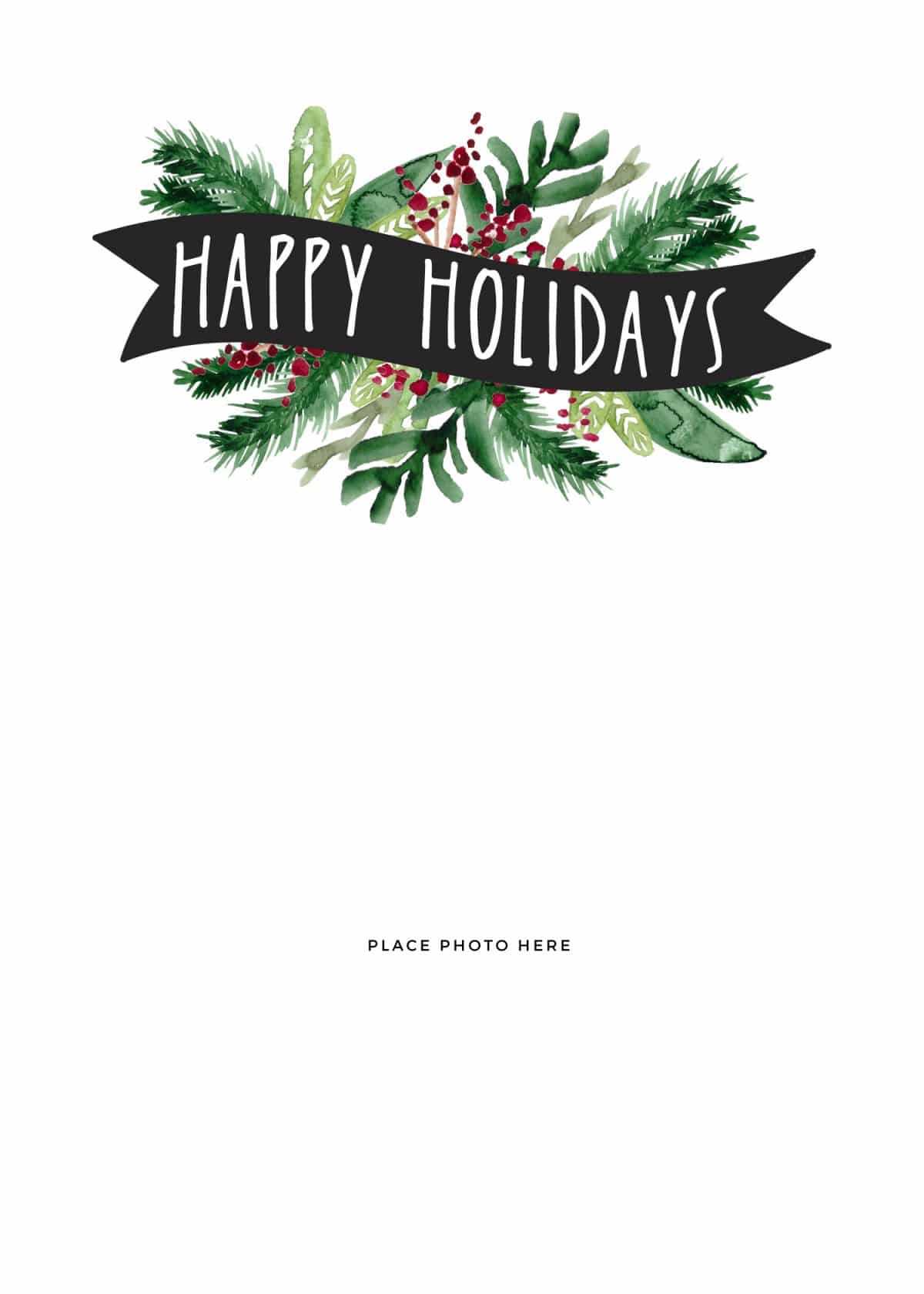 Free Christmas Cards Printables - Colona.rsd7 With Regard To Print Your Own Christmas Cards Templates