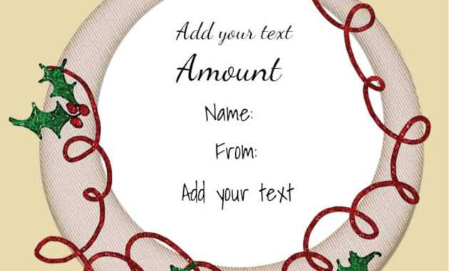 Free Christmas Gift Certificate Template | Customize Online regarding Christmas Gift Certificate Template Free Download